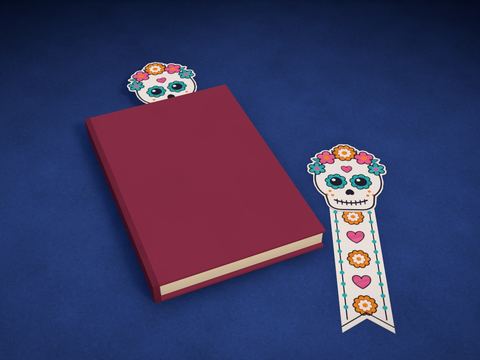 Marcapáginas de calavera