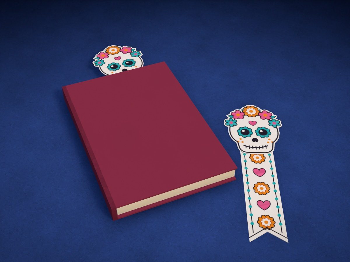 Marcapáginas de calavera