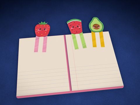 Marcapáginas de frutas