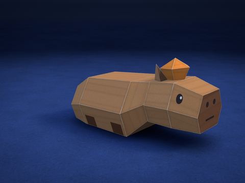 Capibara con mandarina