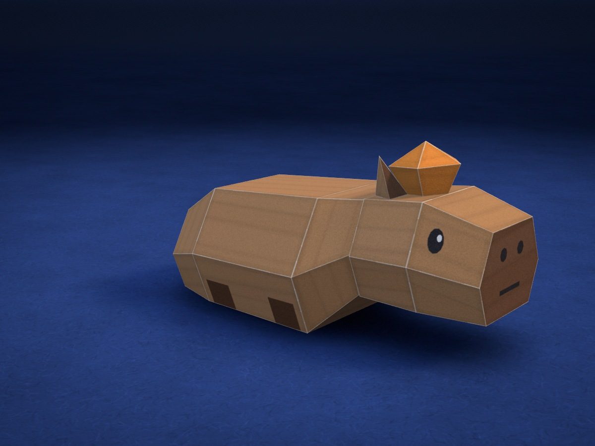 Capibara con mandarina