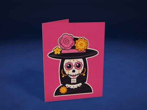 Tarjeta con La Catrina