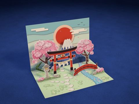 Sakura y torii