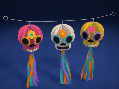 Guirnalda de calaveras