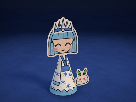 Muñeca cono: Princesa de nieve