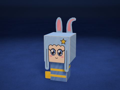 Cabeza cubo: Conejita lunar