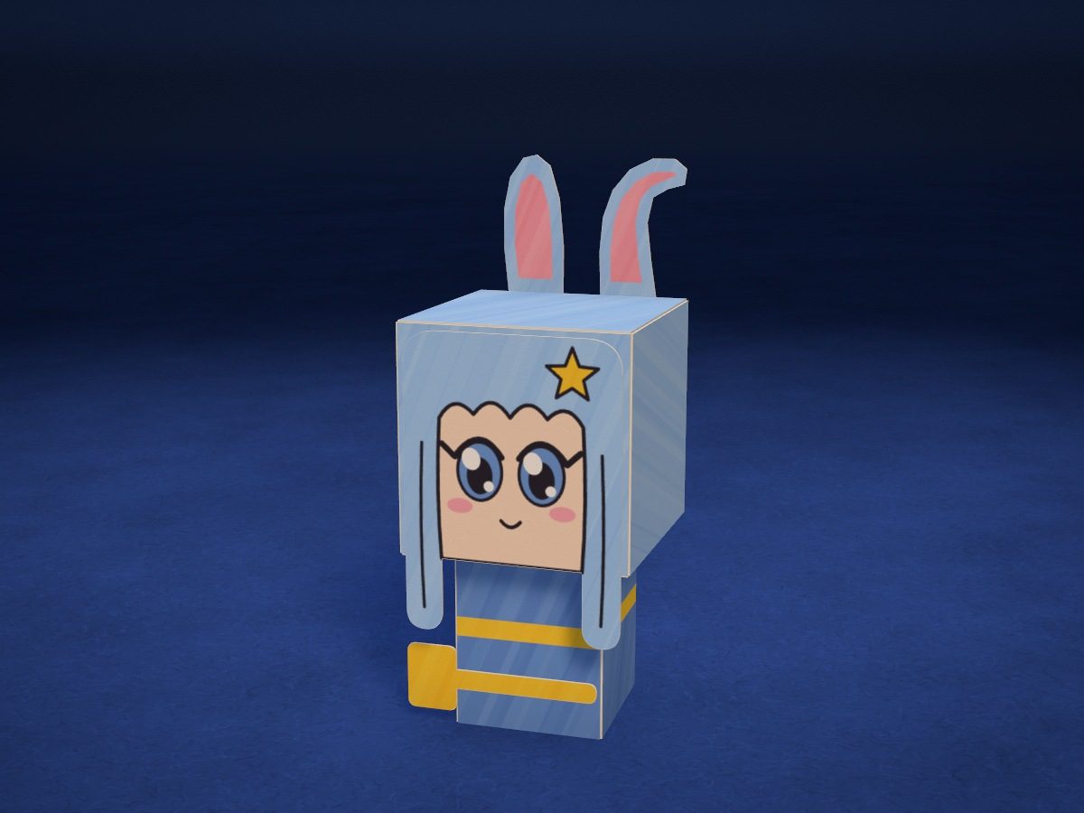 Cabeza cubo: Conejita lunar