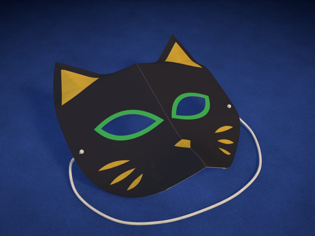 Máscara de gato negro