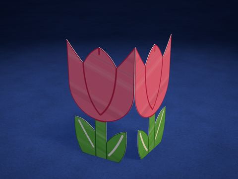 Tarjeta tulipán