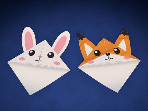 Marcapáginas de esquina: animalitos