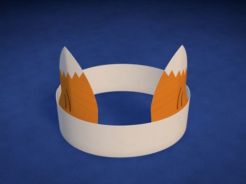 Diadema con orejas de zorro