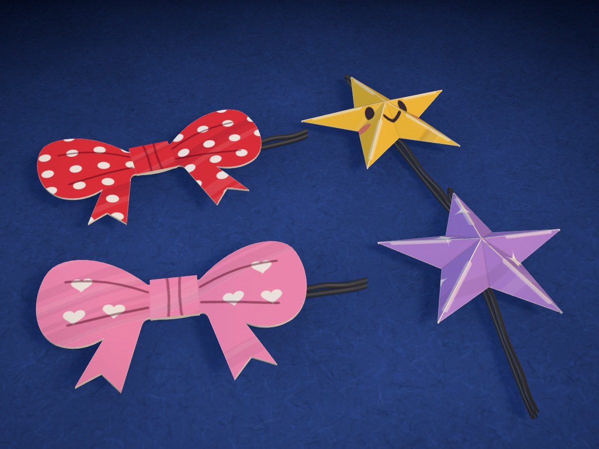 Pasadores de moñitos y estrellitas