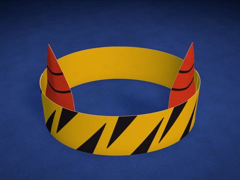 Diadema con cuernitos de oni