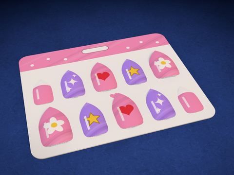 Uñas postizas de papel
